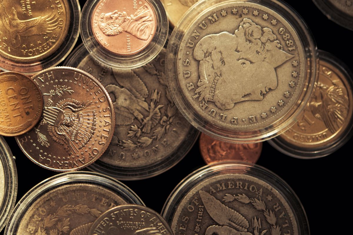 A picture of collectible coins.