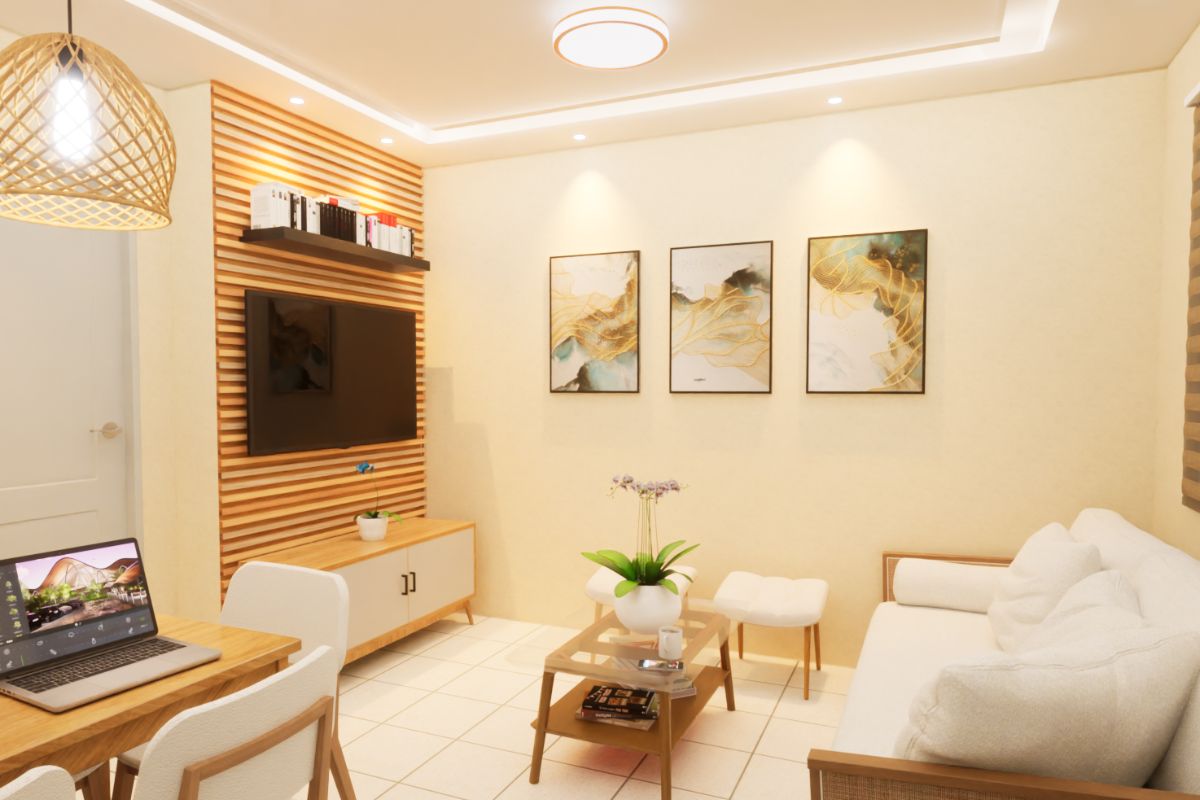 A picture of a perfect interior with a good lighting.