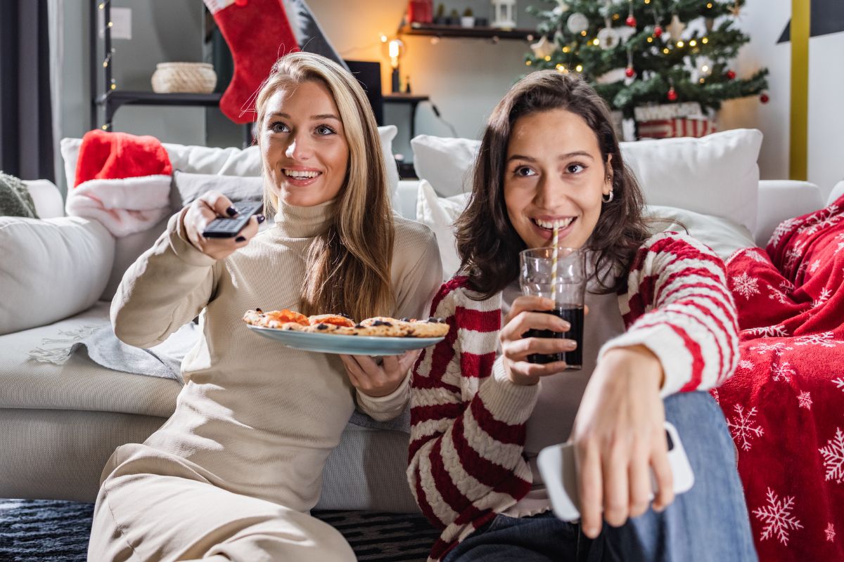 A picture of women watching something.