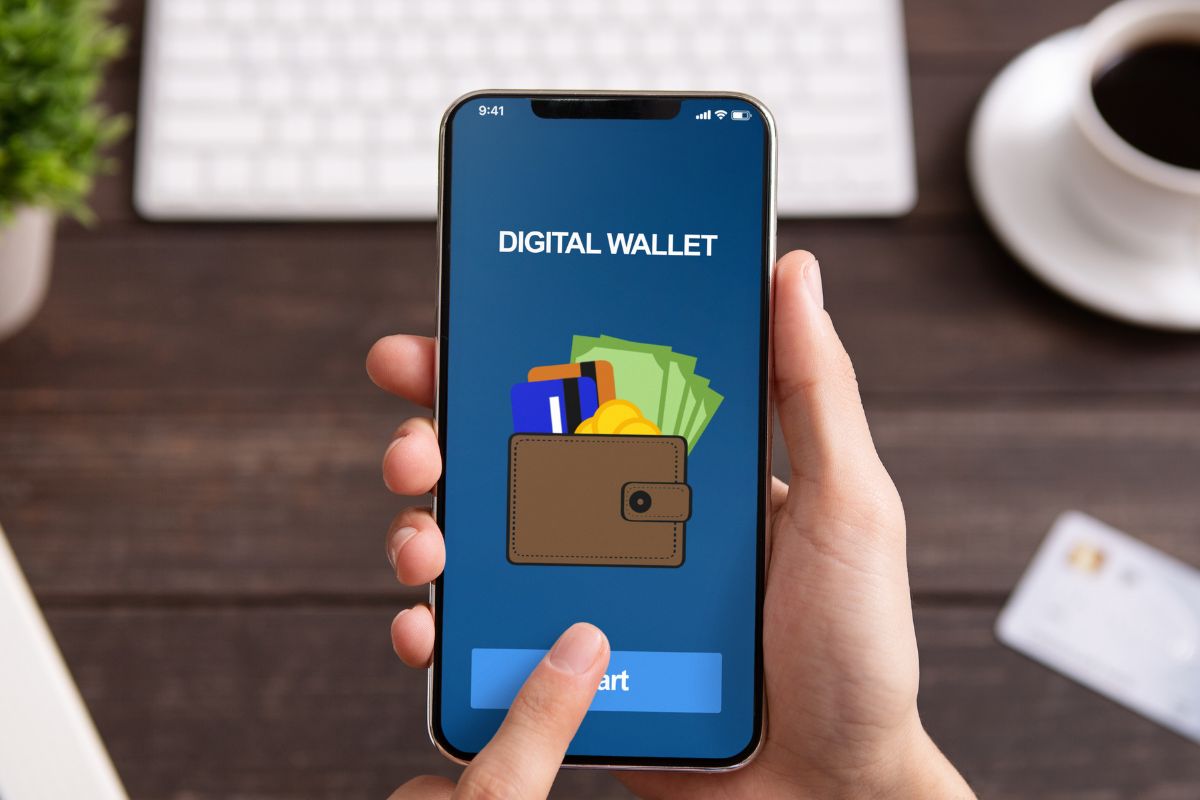 Uma imagem de uma carteira digital. 