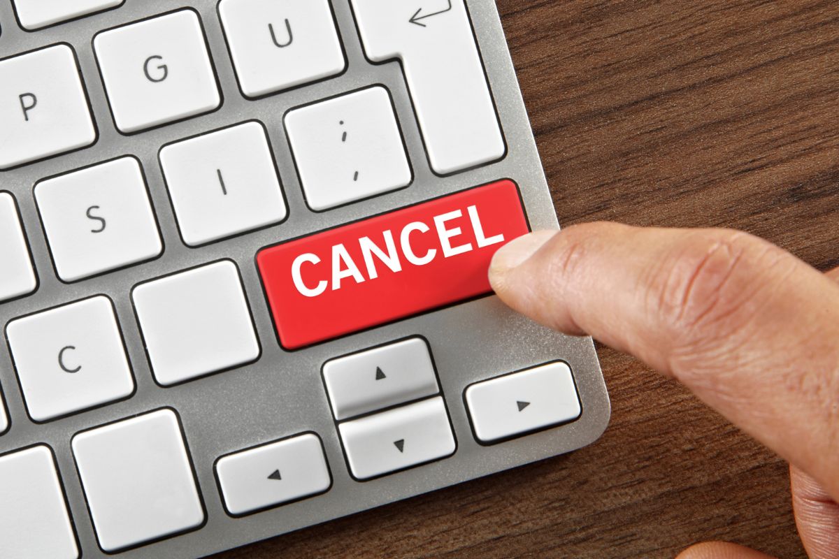 A picture of a cancel button.