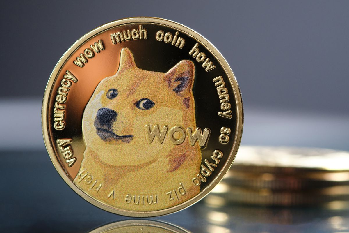 A picture of Dogecoin token.