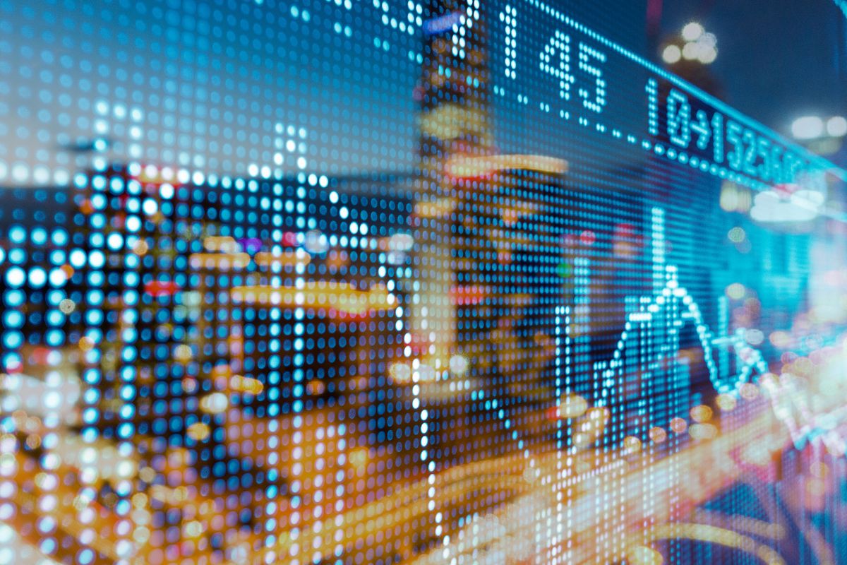 A picture of a stock price graph.