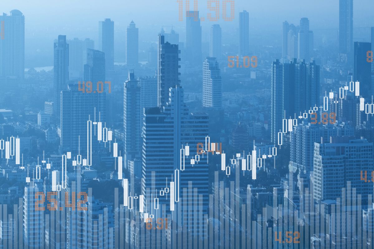 A picture of a stock market graph.