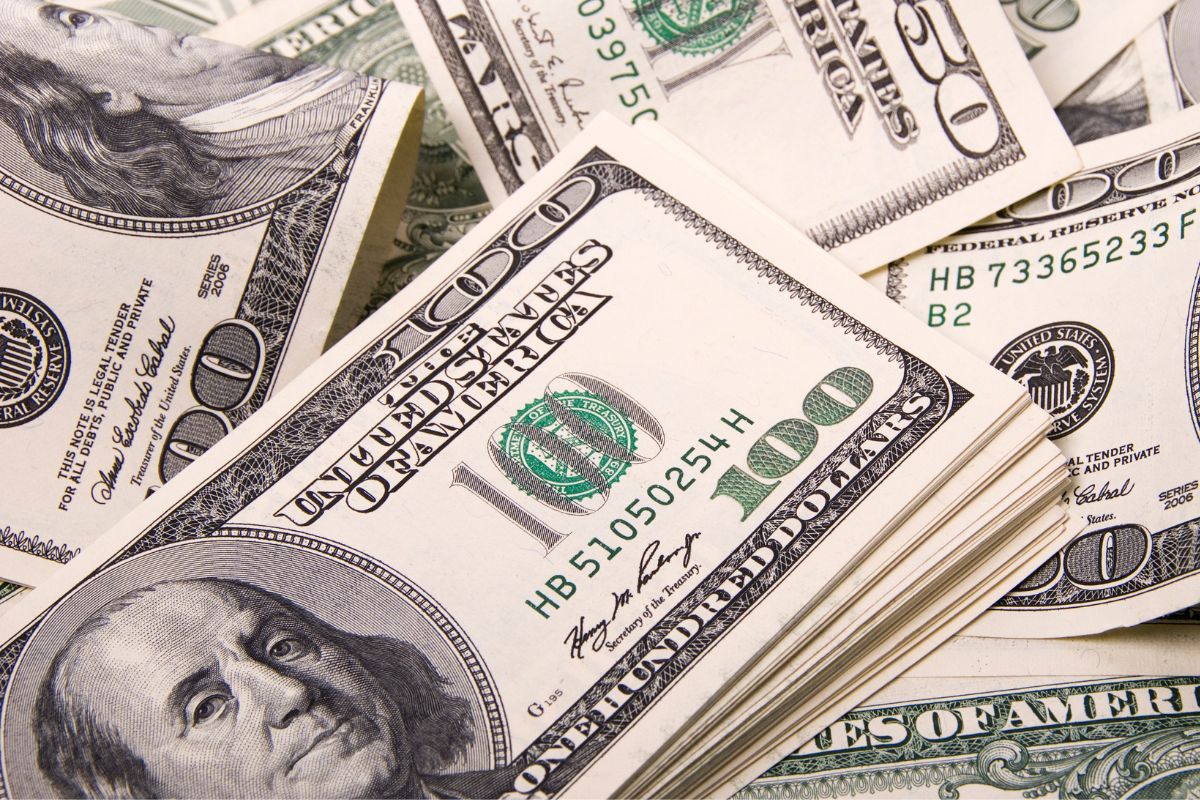 An image shows dollar bills.