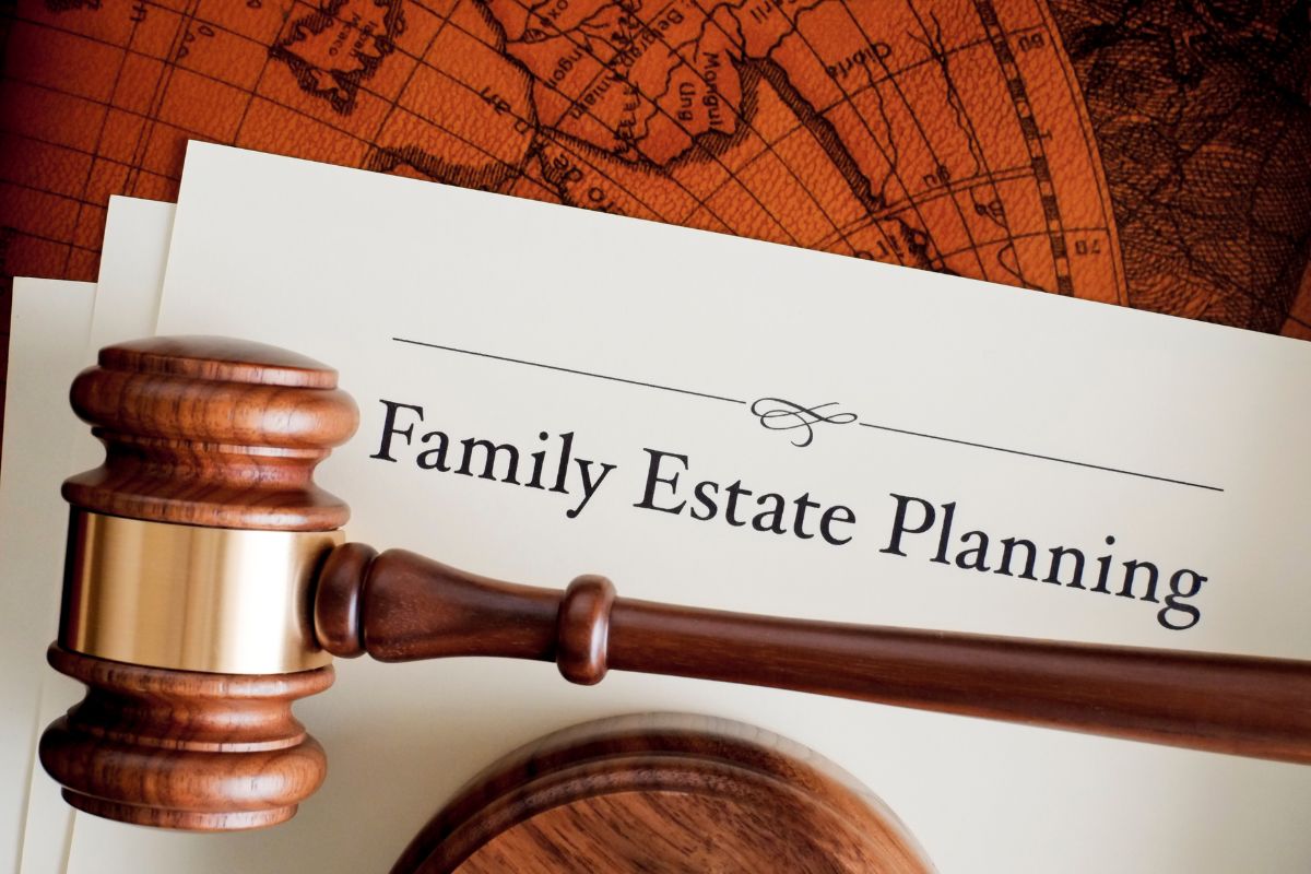 An image of a paper with family estate planning wording.
