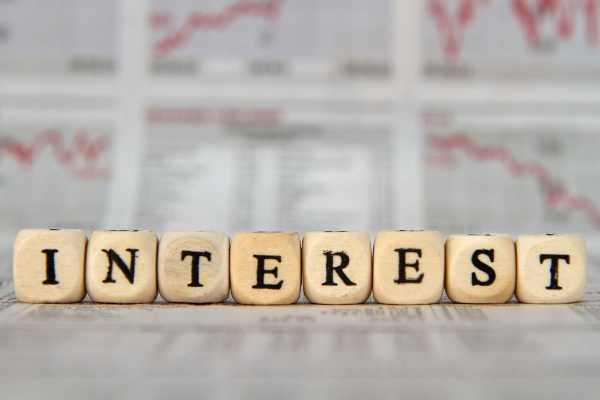 A picture shows an interest wording.