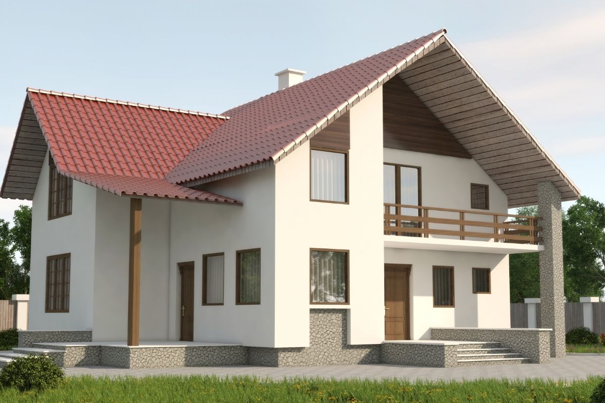 A picture tells about a house.