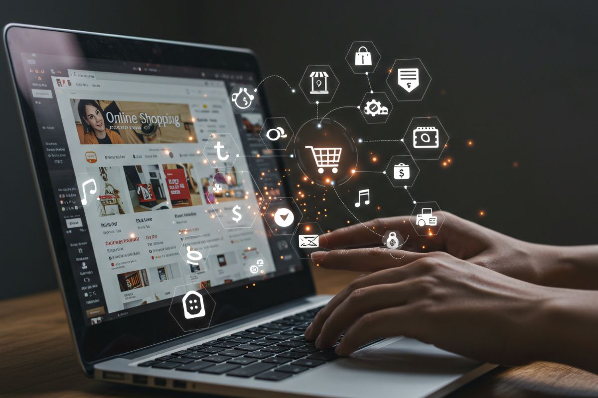 A picture of a diagram of how social media works.