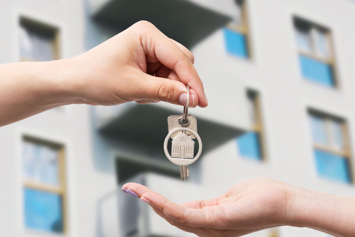 A picture of someone renting their home.