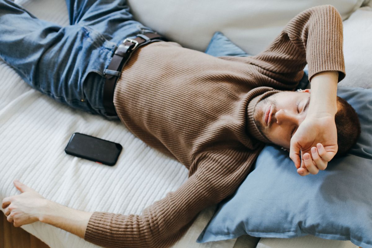 A picture of someone relaxing.