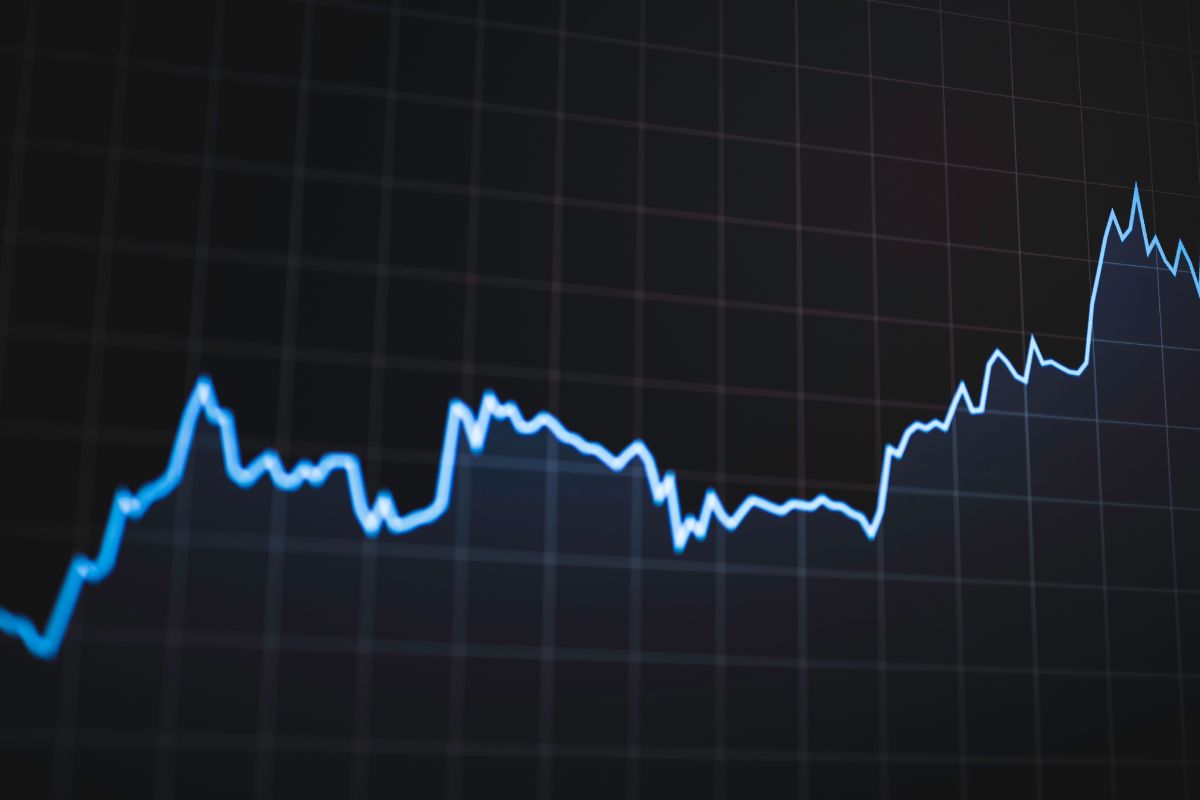 A picture of a stock price graph.