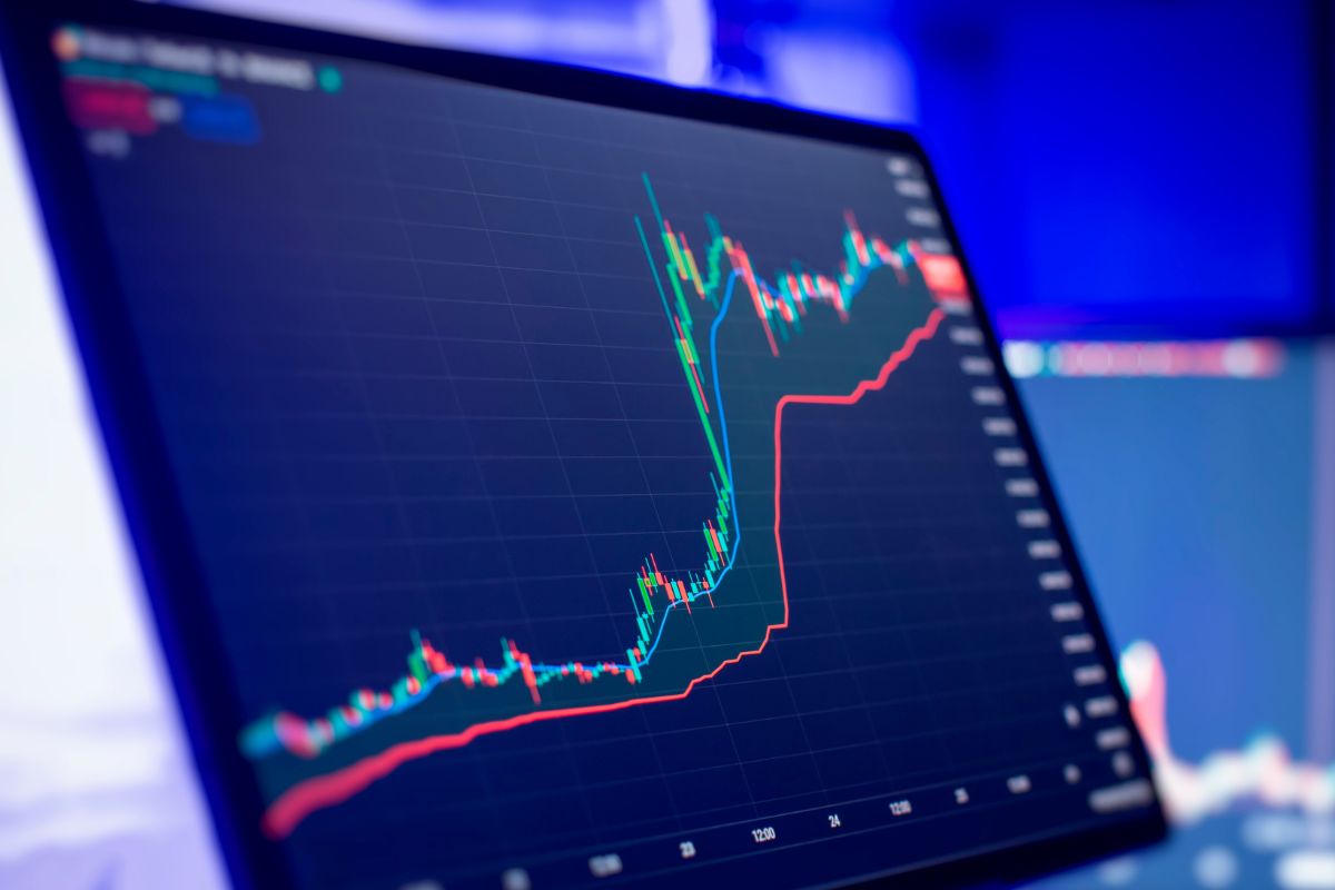 A picture of a stock price graph.