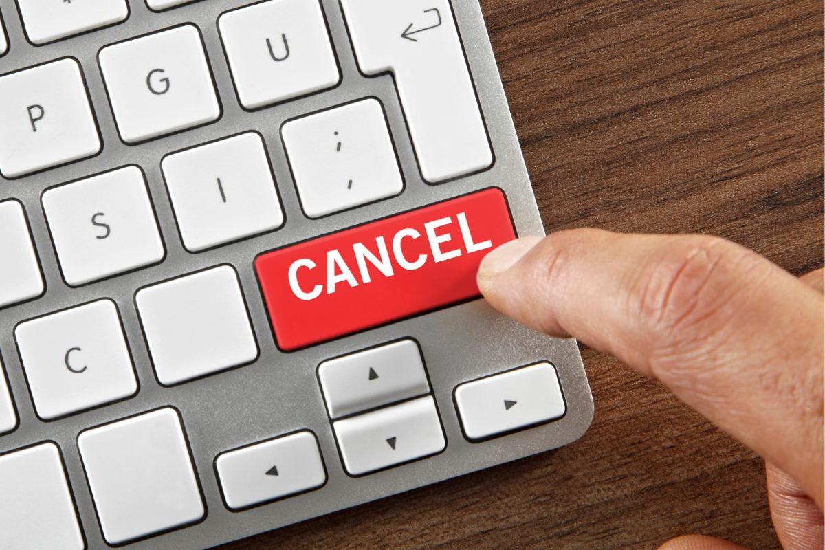 A picture of a cancel subscription.