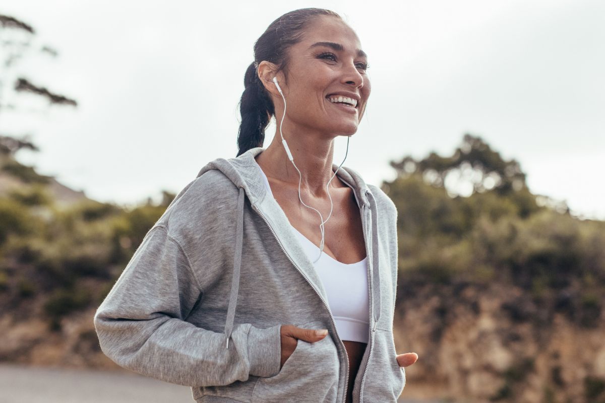 A picture of someone walking.