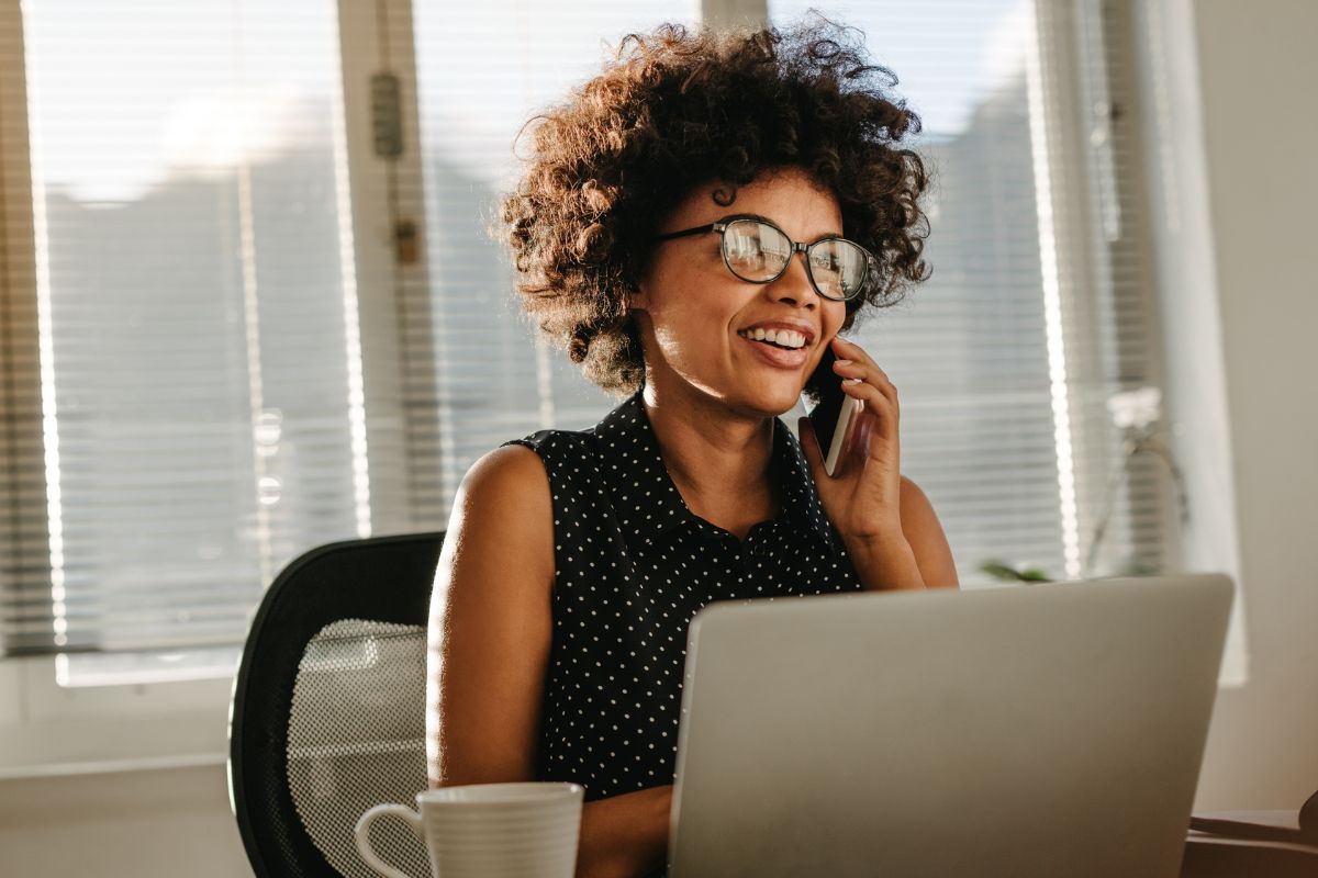 A picture of someone calling.