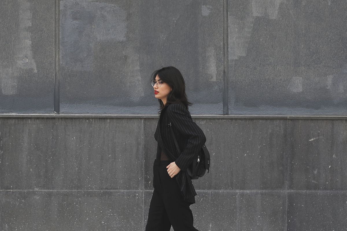 A picture of someone walking.