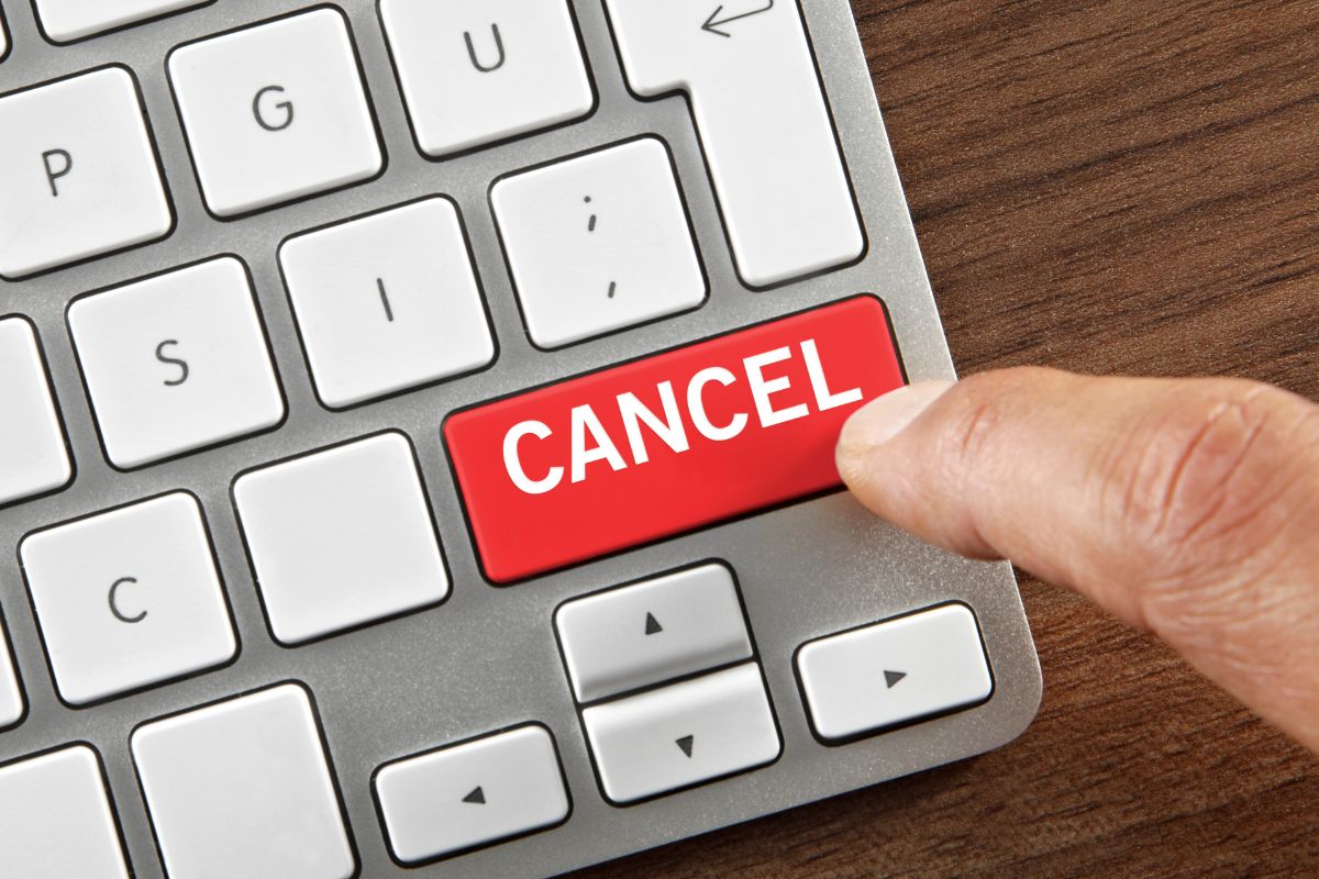 A picture of a cancel button.