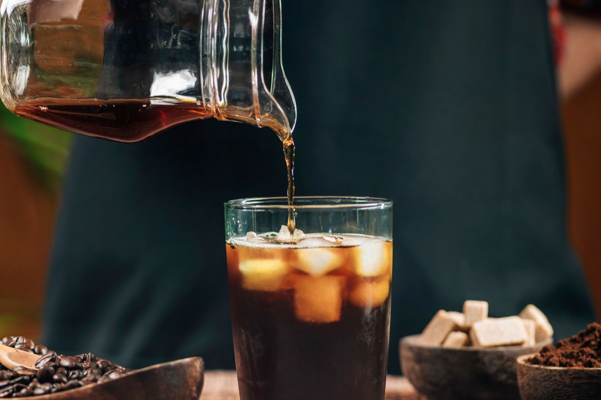 A picture of someone brewing coffee.