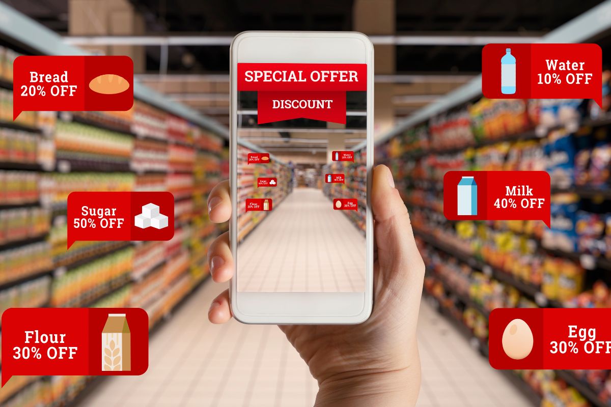 A picture of a grocery discount.