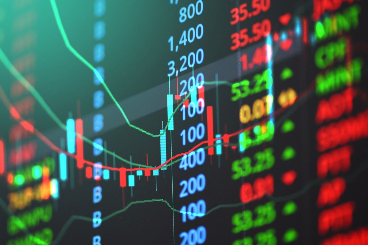A picture of stock market prices.