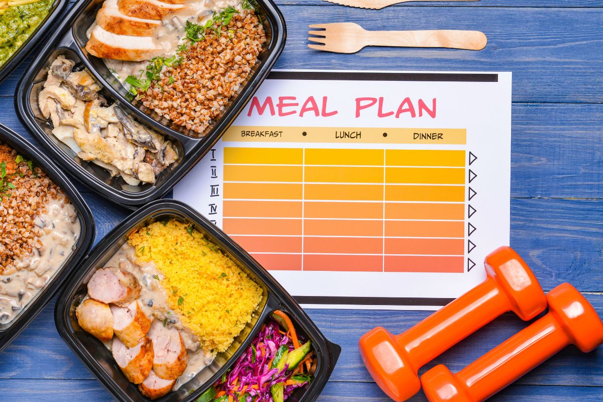 A picture of a meal plan.