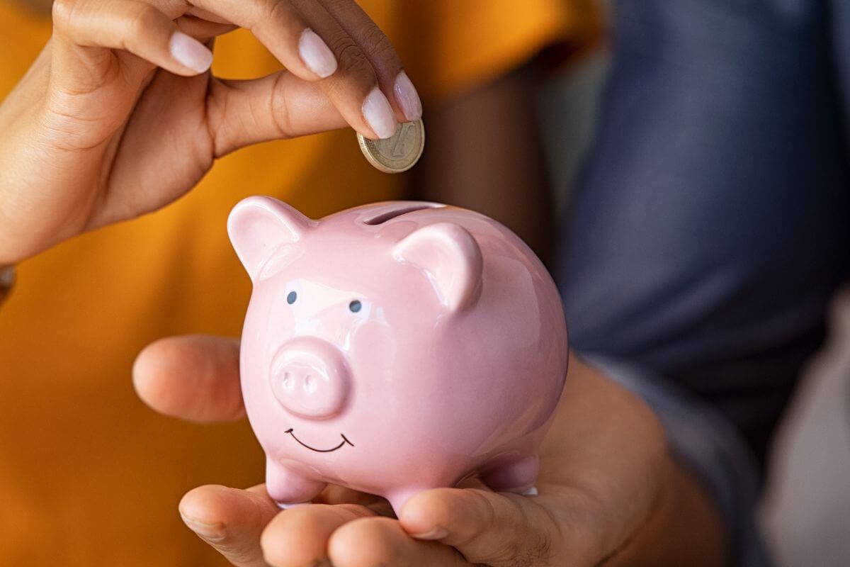 A picture of someone saving up.