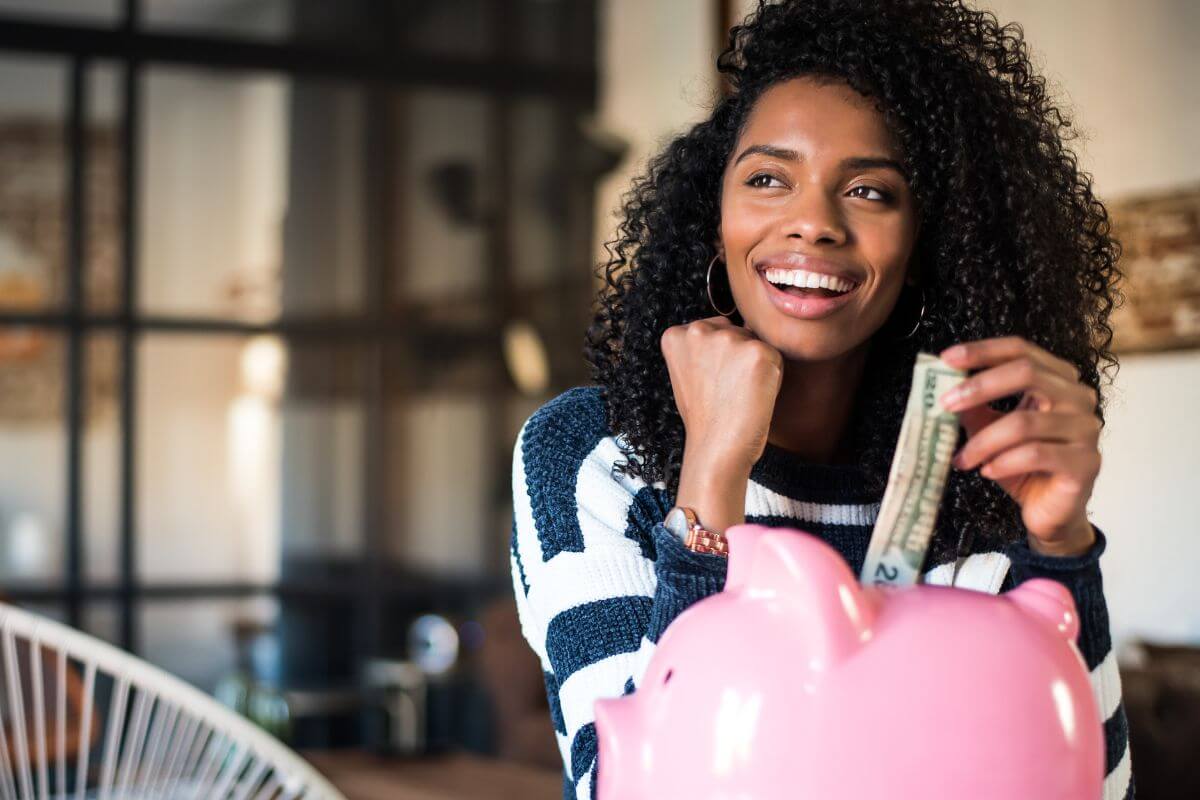 A picture of someone saving up.