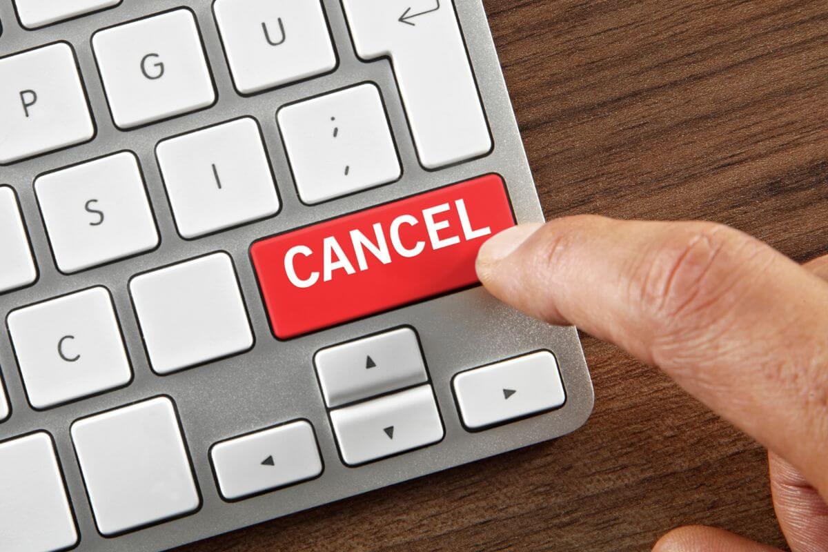 A picture of a cancel button.