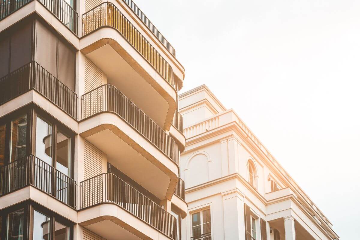 A picture of real estate buildings.