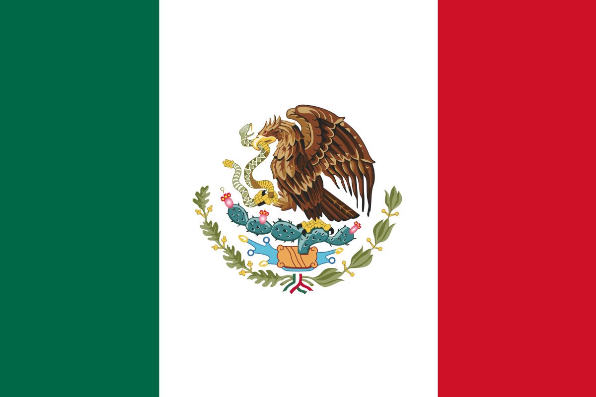 Le drapeau du Mexique.