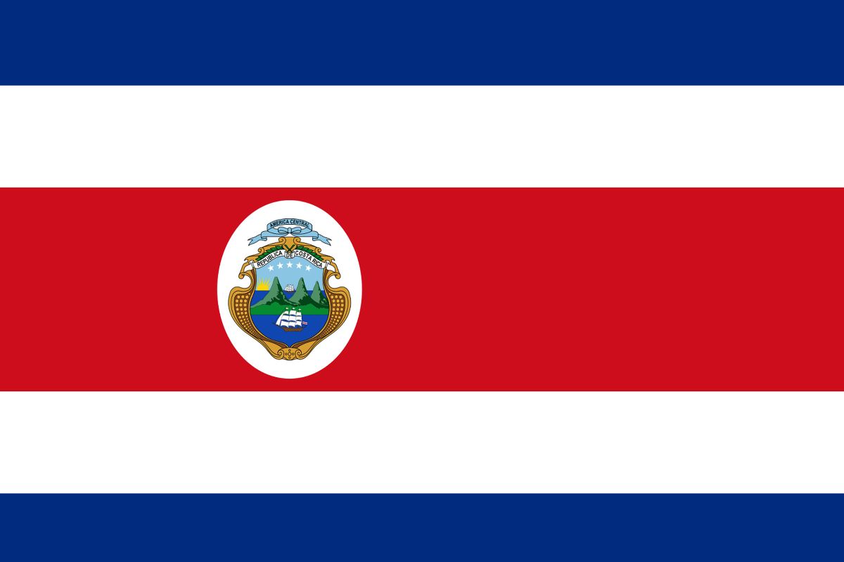 Le drapeau du Costa Rica.