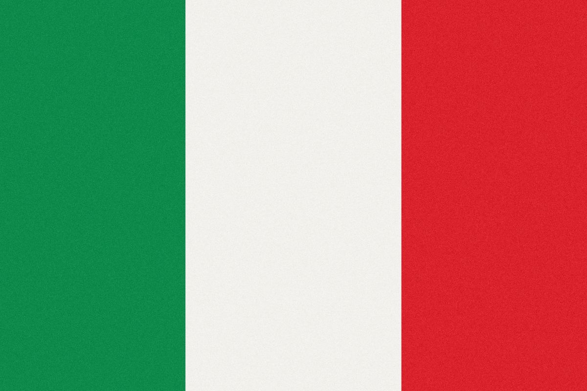 Le drapeau de l'Italie.