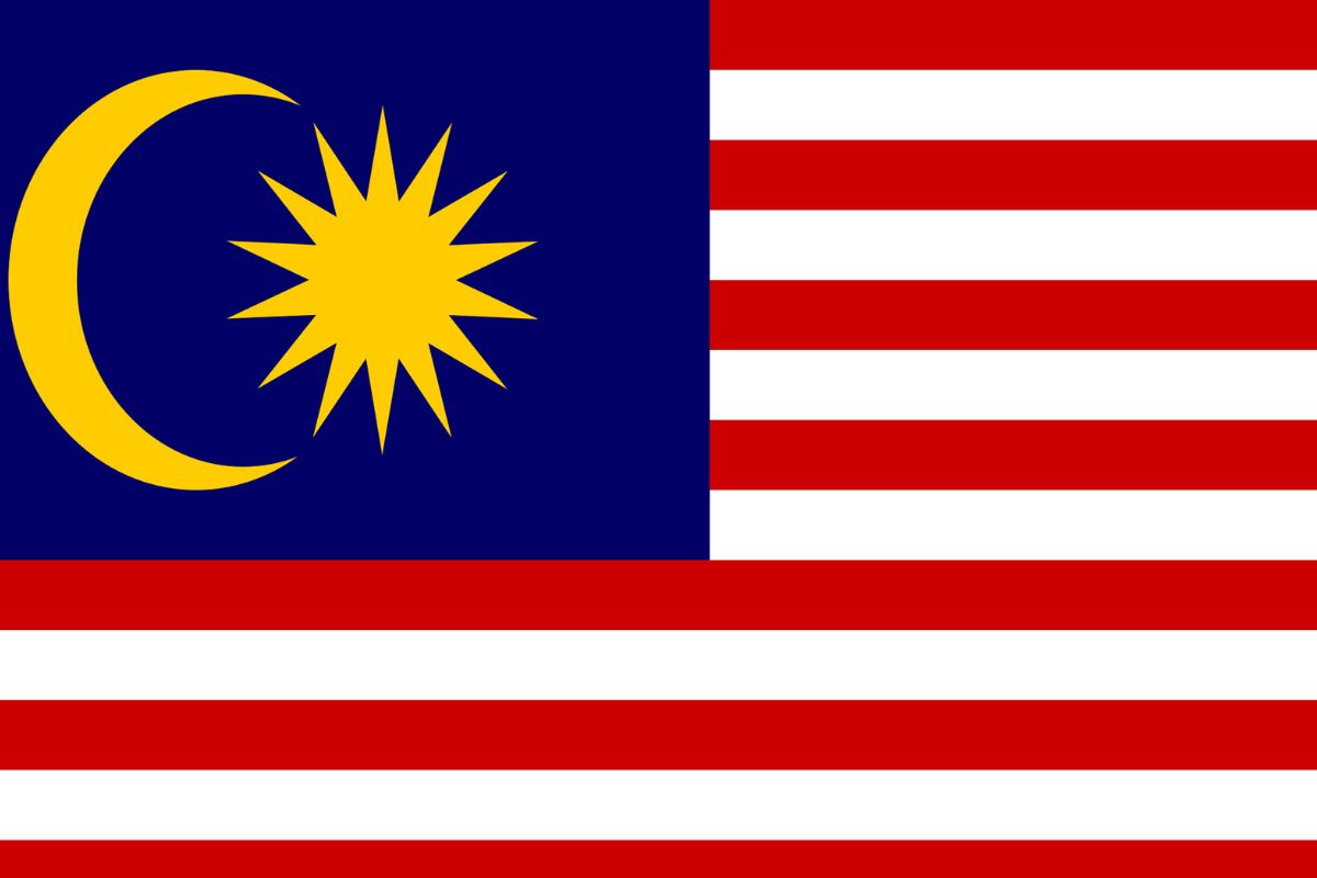 Le drapeau de la Malaisie.