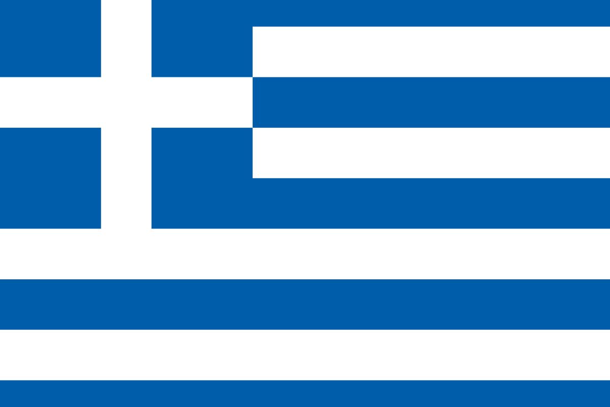 Le drapeau de la Grèce.