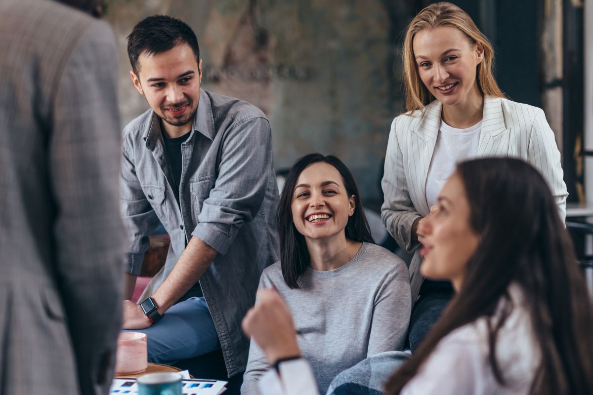 A picture shows a group of people.