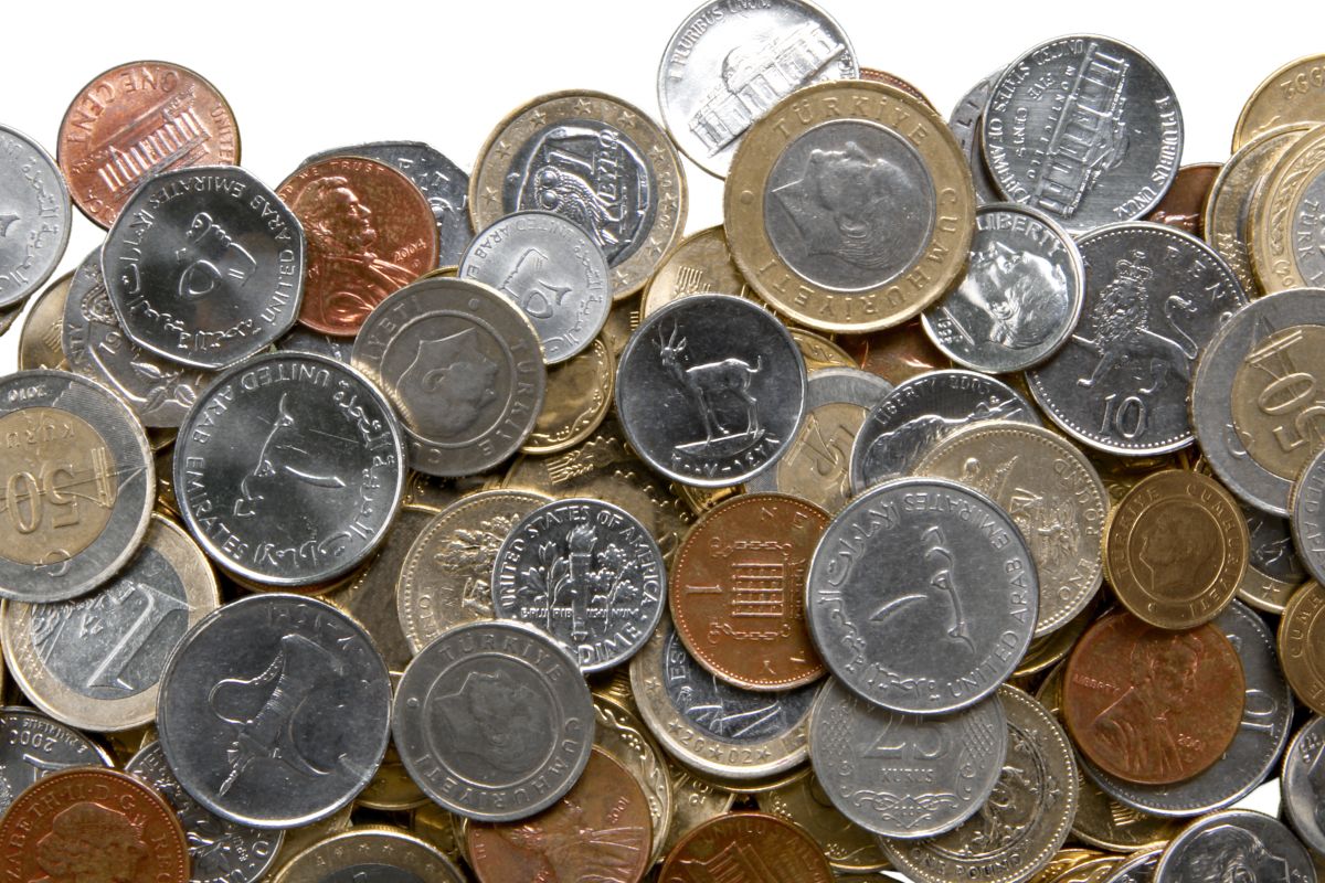 A picture tells about coins.