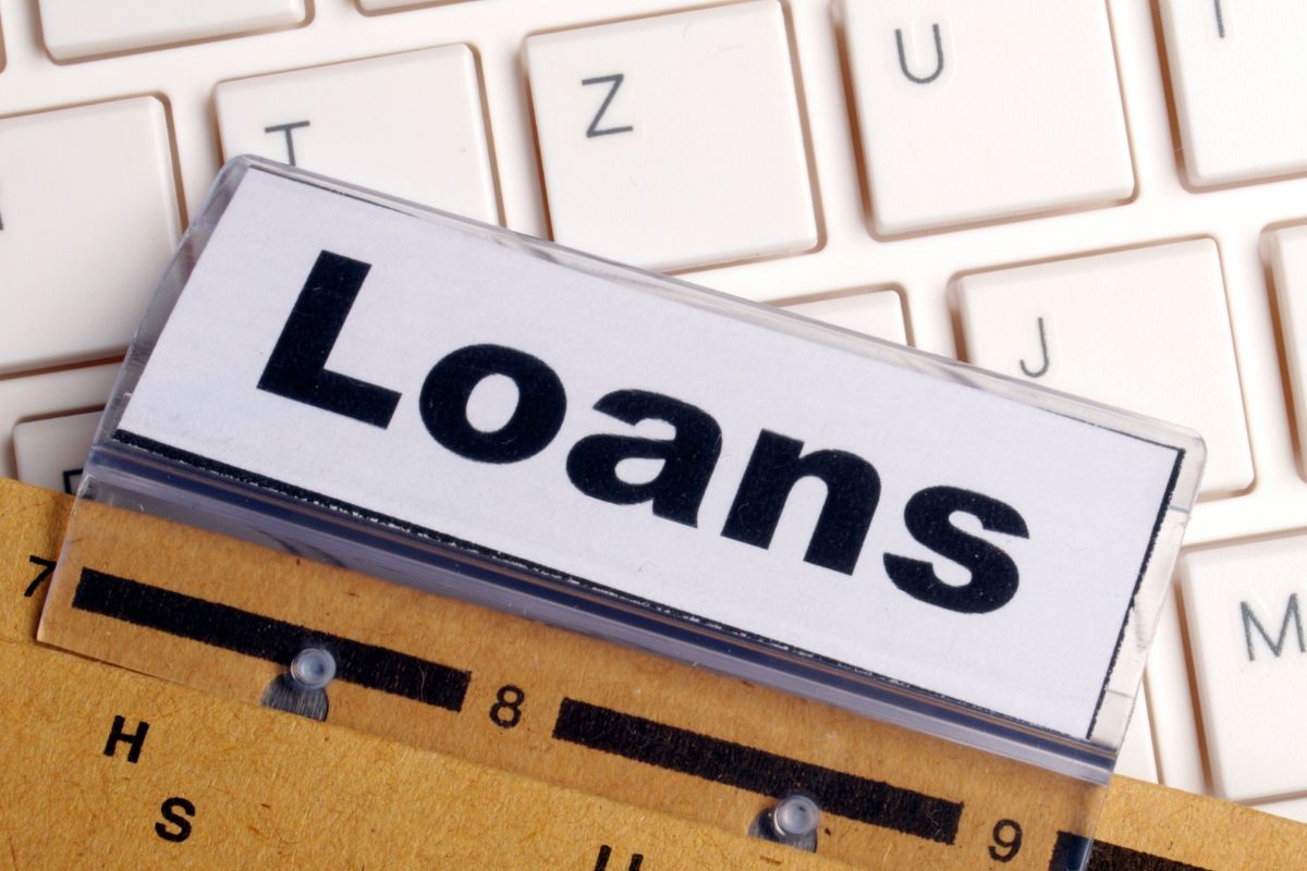 A picture of a paper with loans wording.