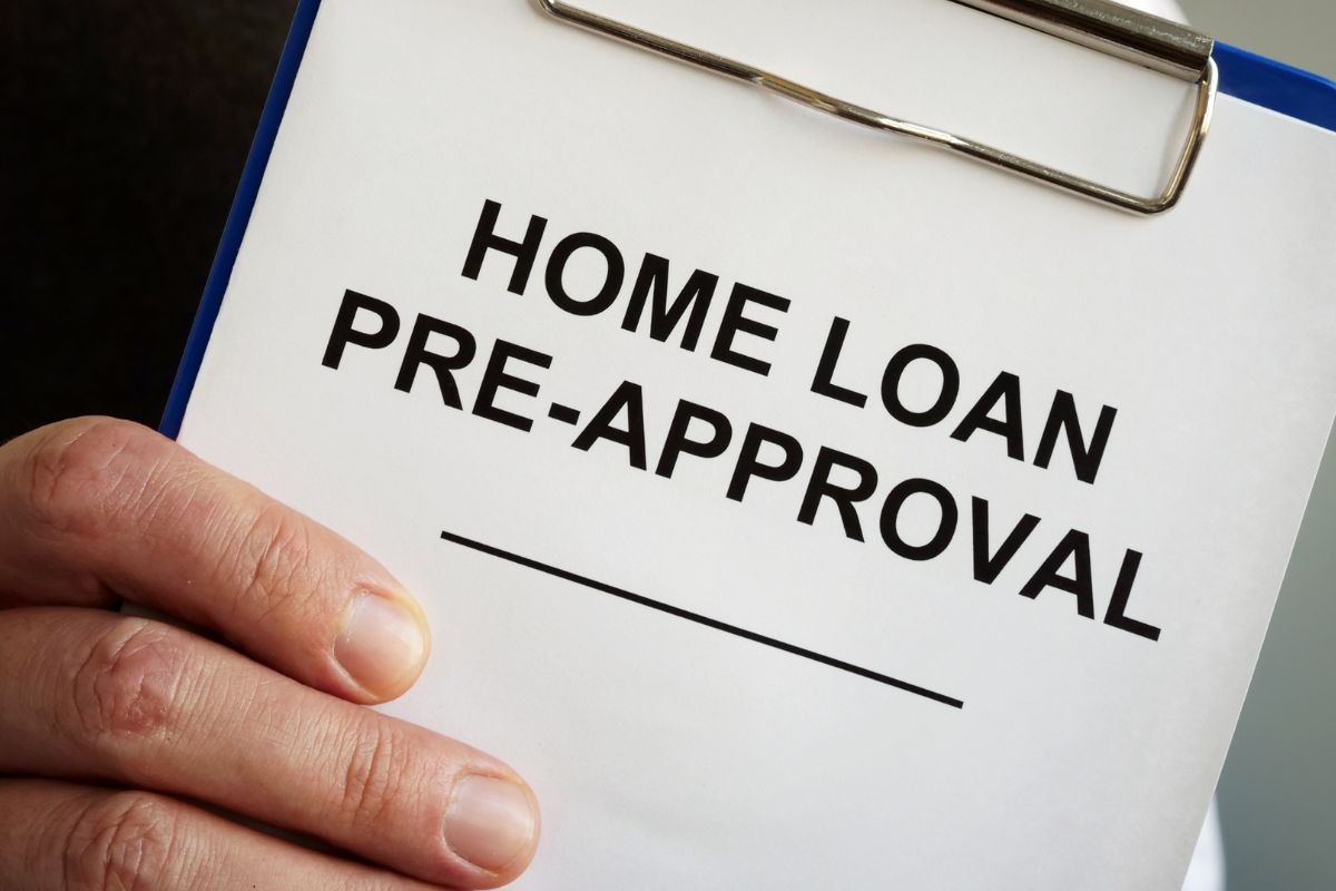 A picture shows a document with pre-approval wording.