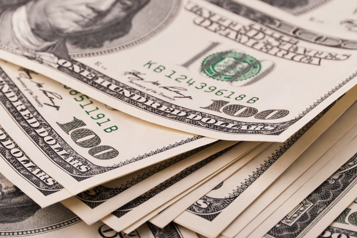 An image shows dollar bills.