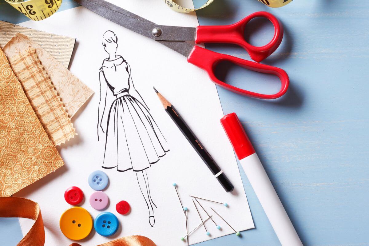 An image shows a fashion design.