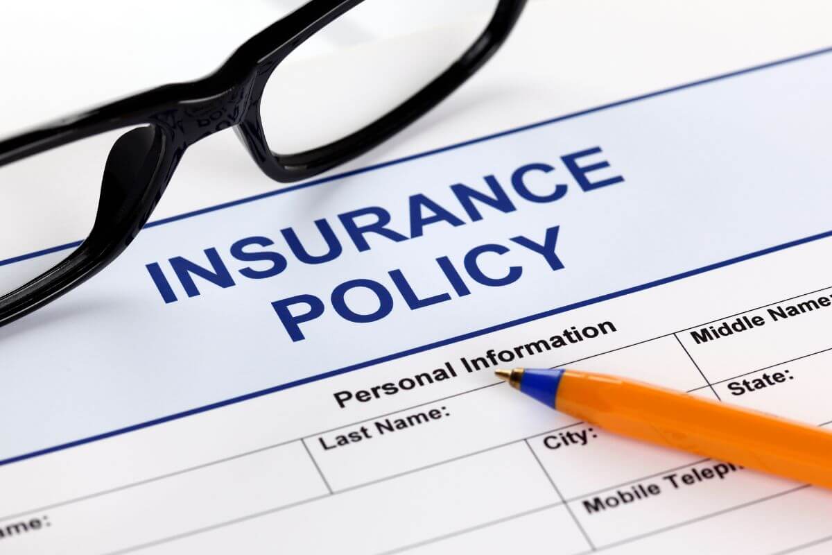 A picture of an insurance policy form.