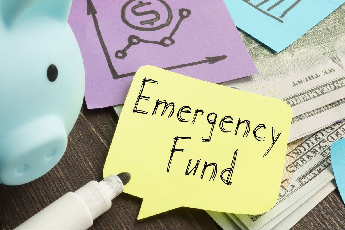 A picture shows an emergency fund.