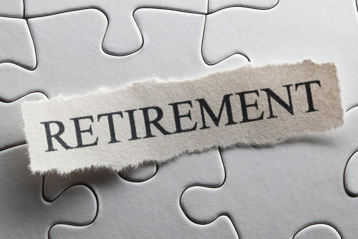 A picture shows a retirement wording.