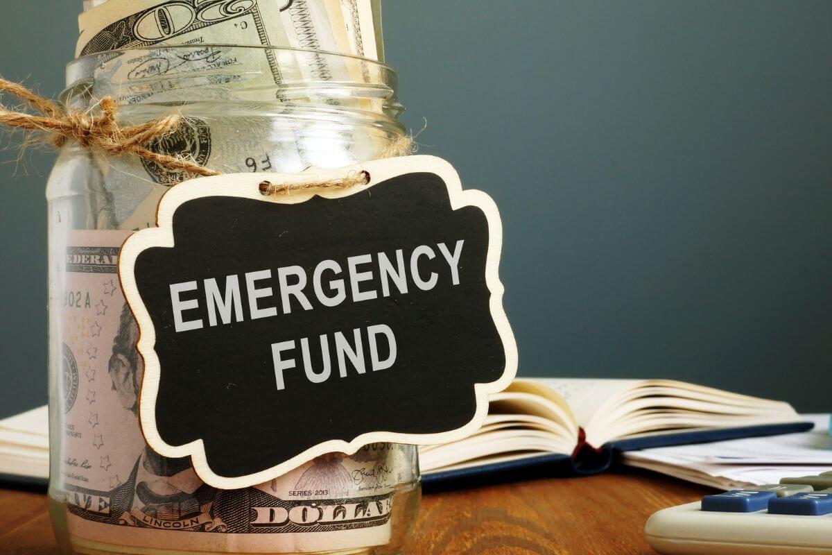 A picture shows an emergency fund.