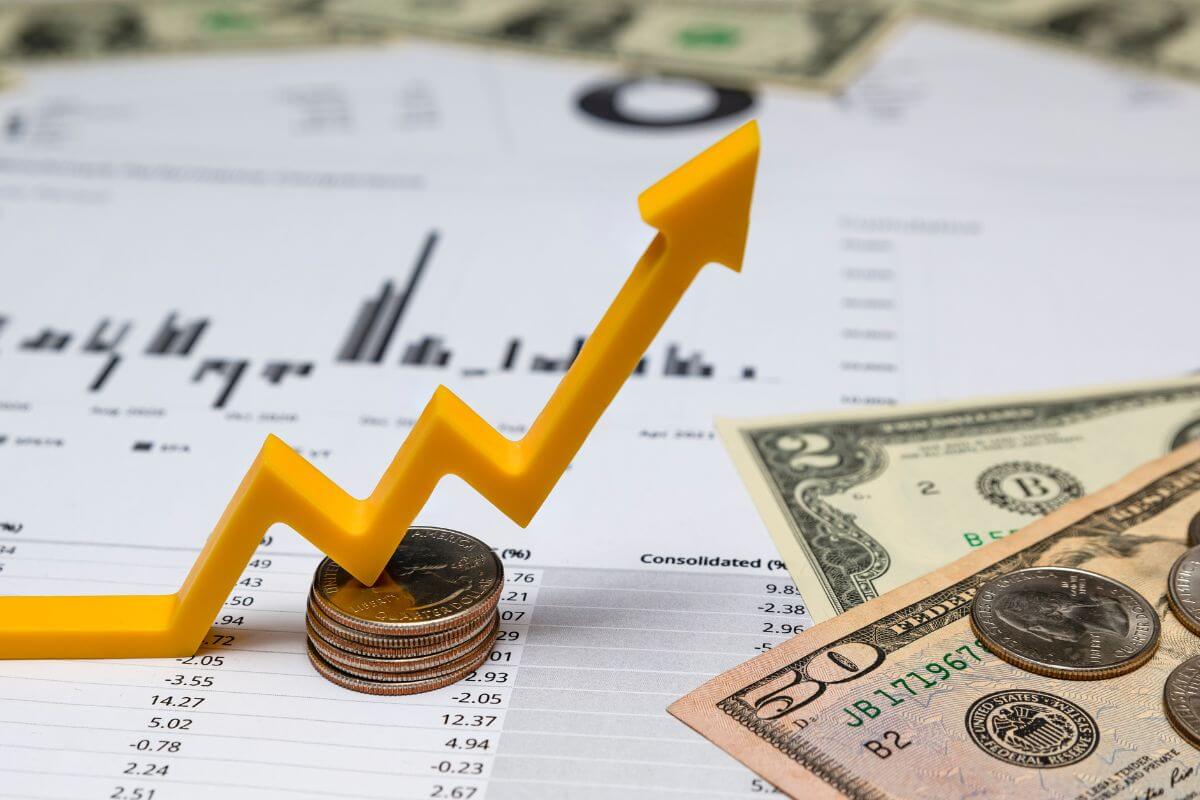 A picture of an upward graph.