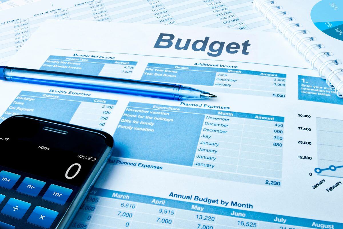 A picture of a proper budget.