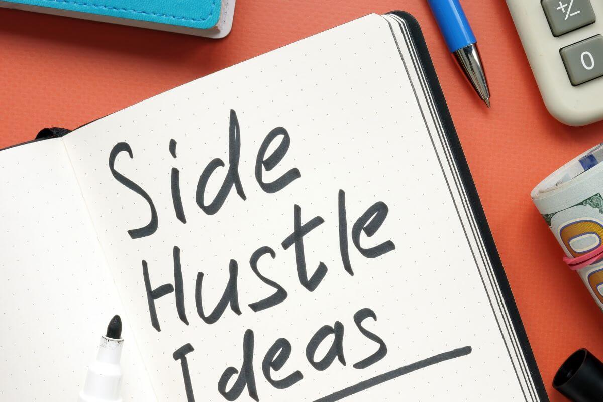 A picture of side hustle ideas.