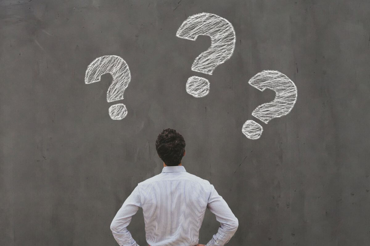 A picture of someone questioning something.