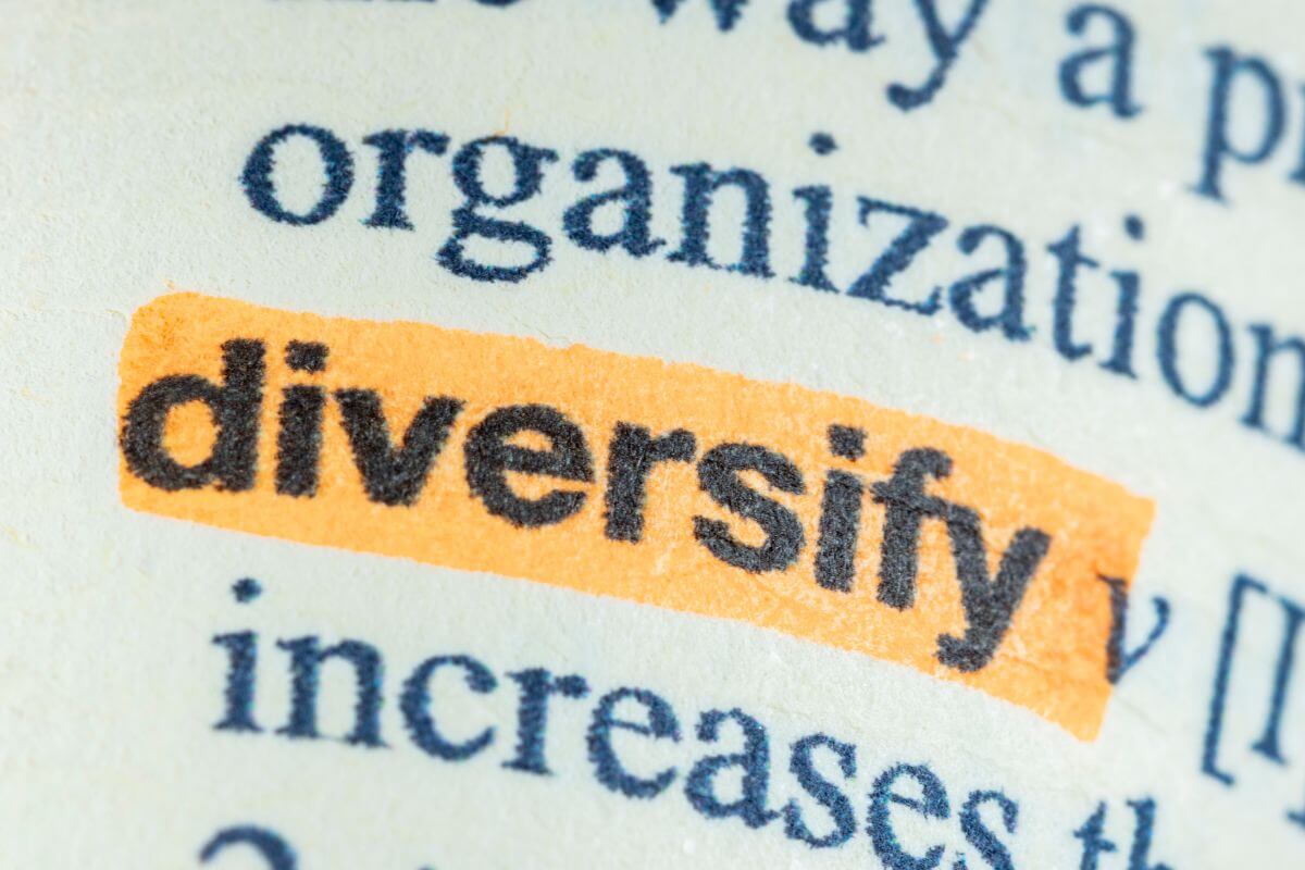 A picture of the definition of diversify.